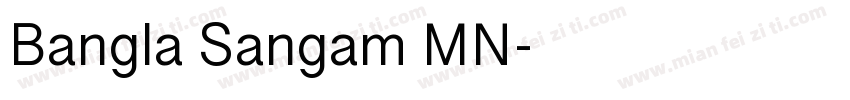 Bangla Sangam MN字体转换